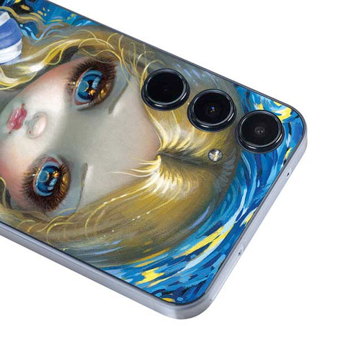 Artist Alice in Van Gogh Starry Night by Jasmine Becket-Griffith Galaxy A36 5G Skin